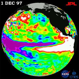 Graphic: The 1997–98 El Niño observed by TOPEX/Poseidon